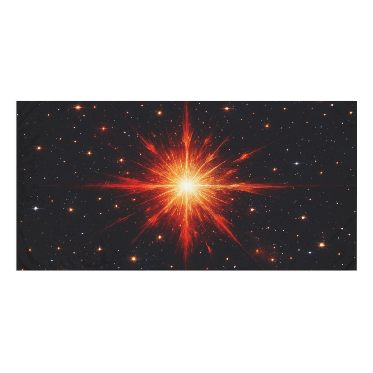 Radiant Star Field Explosion designer printed towels