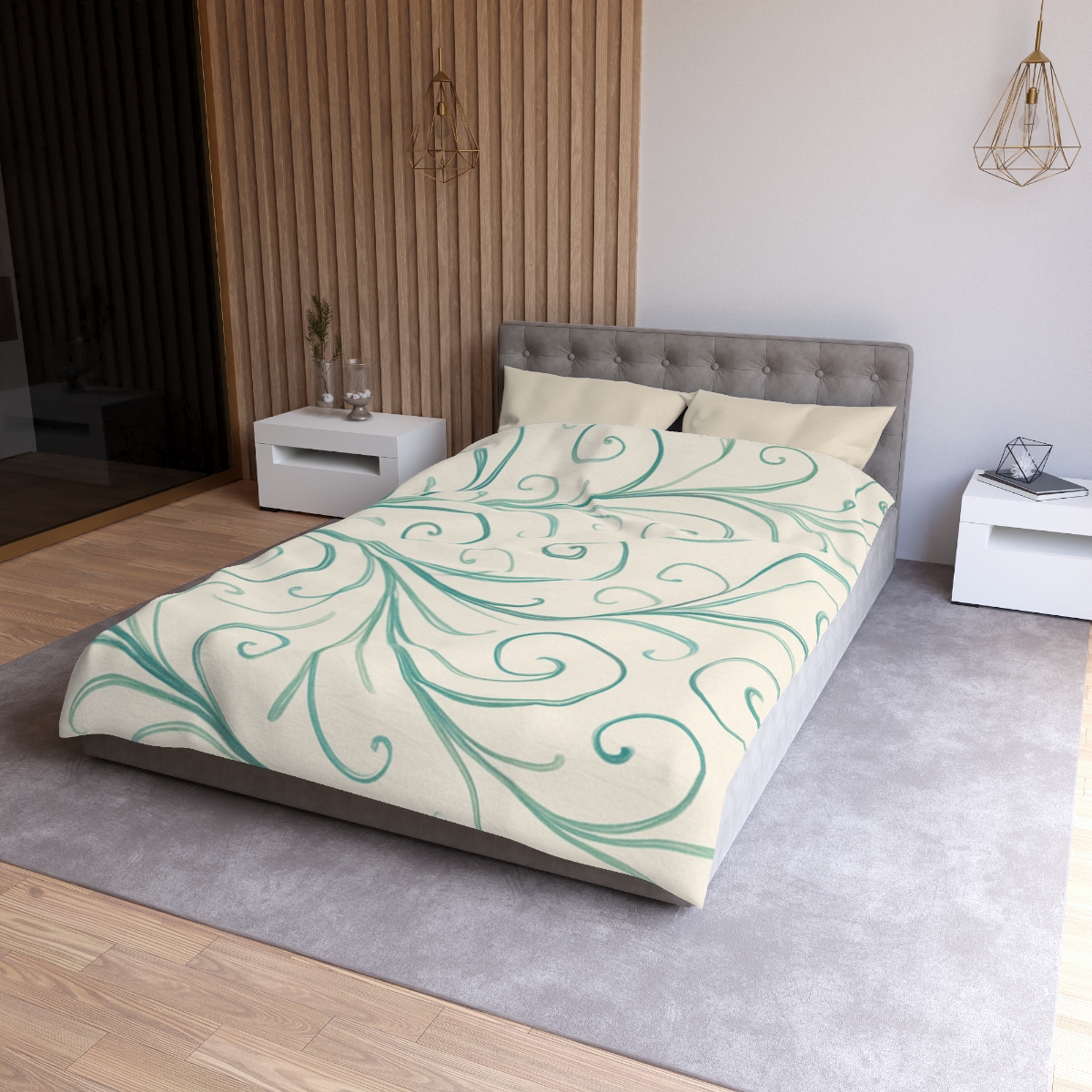 Tendril Wave Filigree personalized bedding duvets