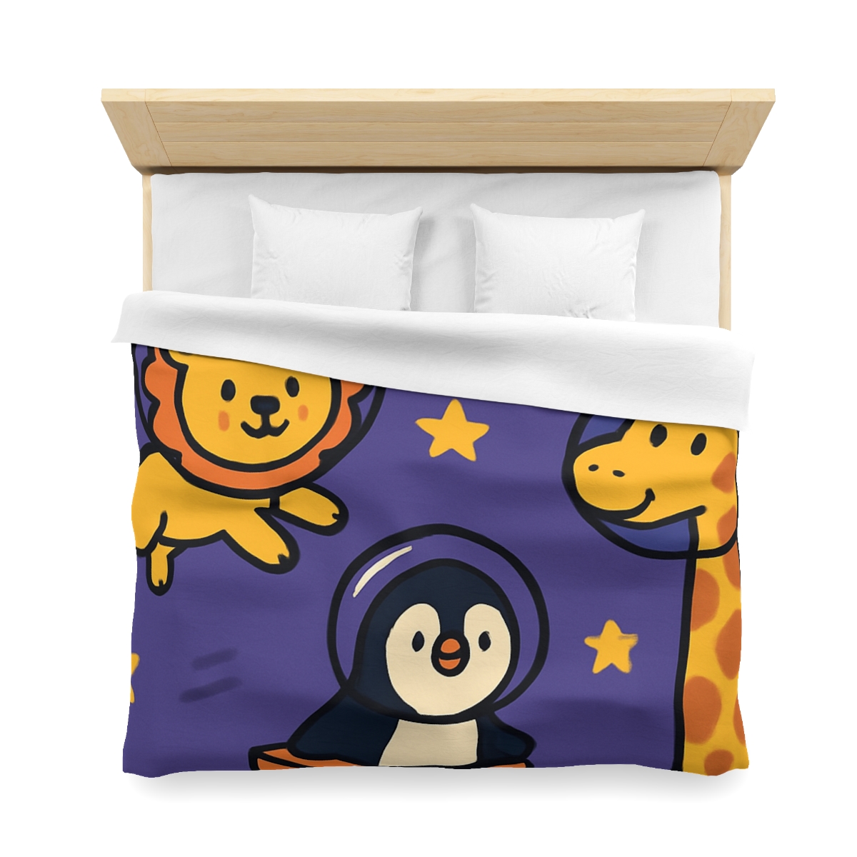 Starry Space Zoo personalized bedding duvets