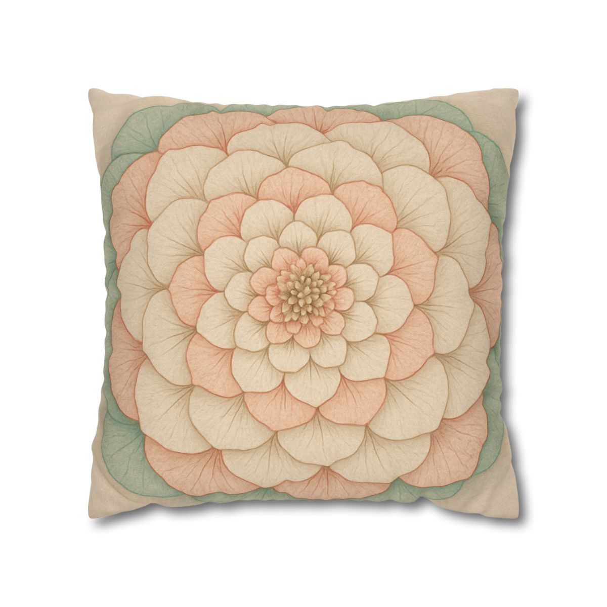 Petal Concentric Echoes soft cotton pillow cases