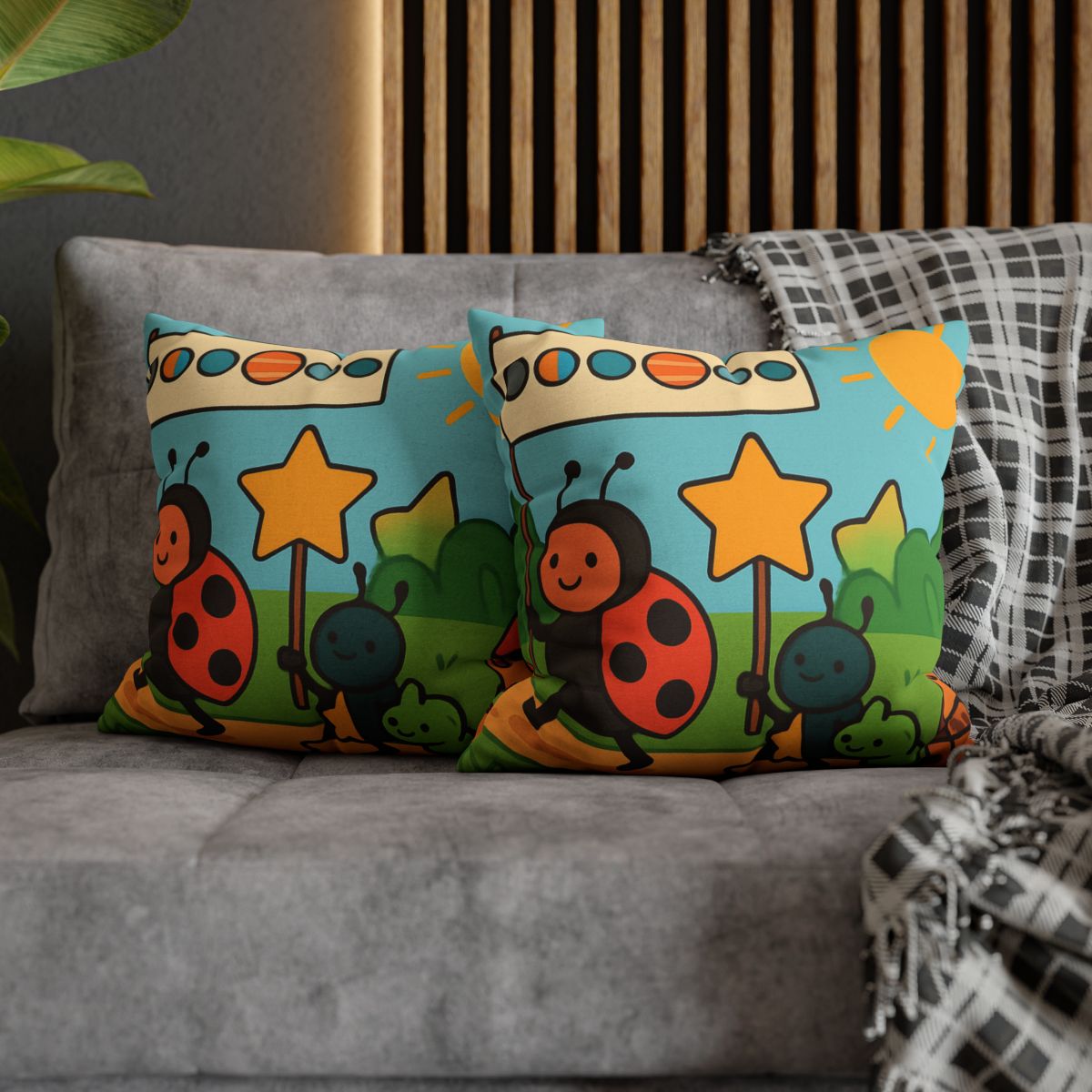 Galaxy Garden Insect Parade soft cotton pillow cases
