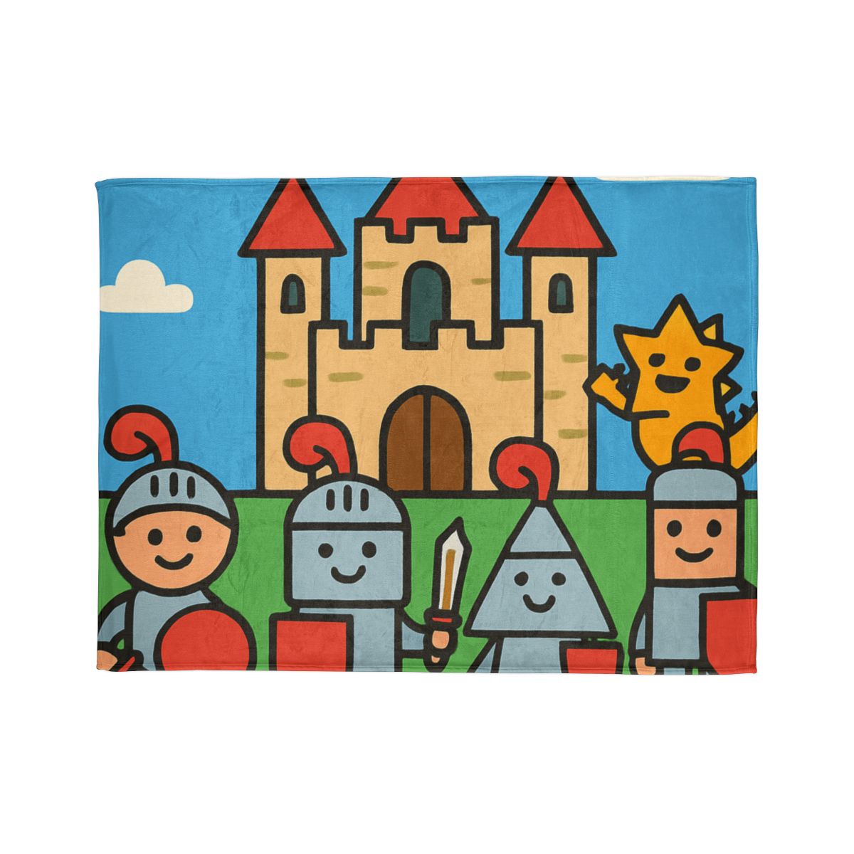 Castle Of Shape Knights soft fleece blankets