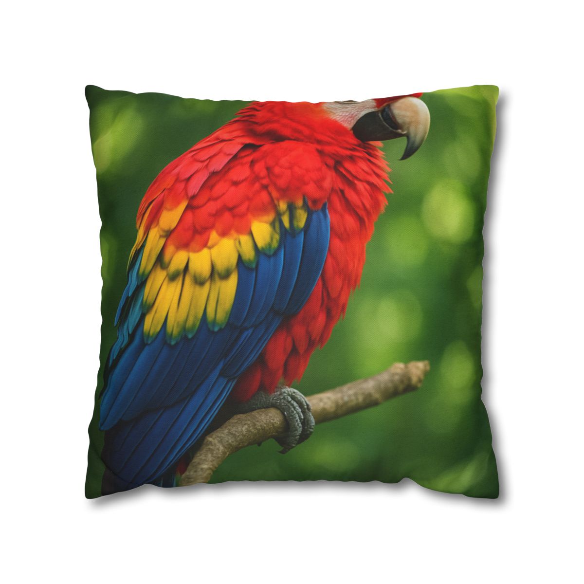 Color Storm Scarlet Macaw personalized pillow covers