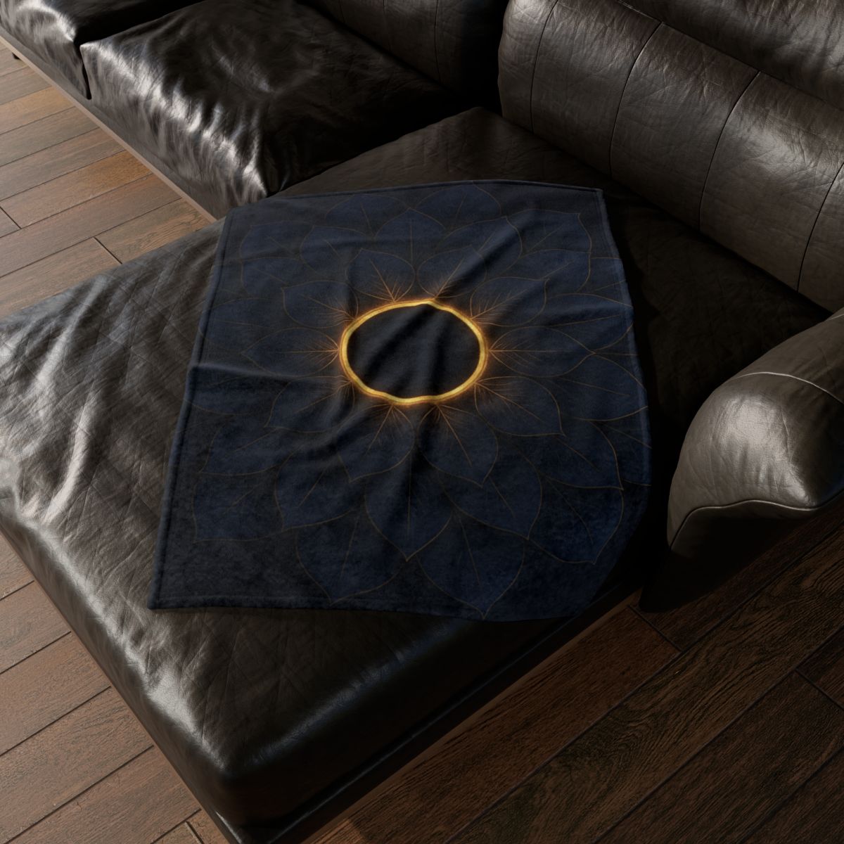 Petal Eclipse Mandala personalized cozy blankets