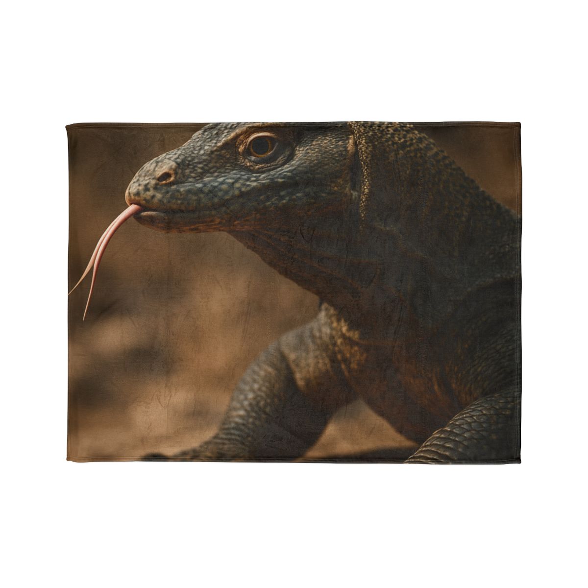 Ancient Sentinel Komodo Dragon personalized cozy blankets