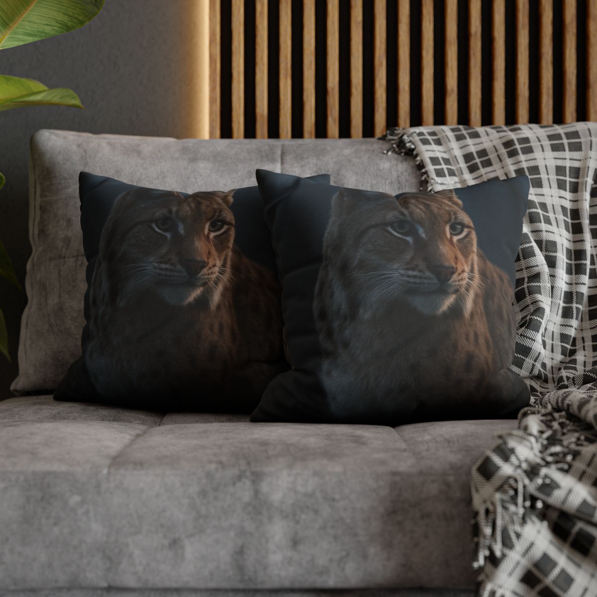 Twilight Prowler Lynx comfortable bedding pillow covers
