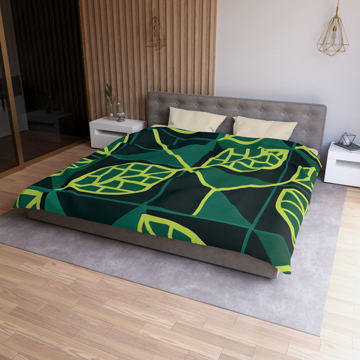 Veinwork Geometry Grid trendy bedroom duvets