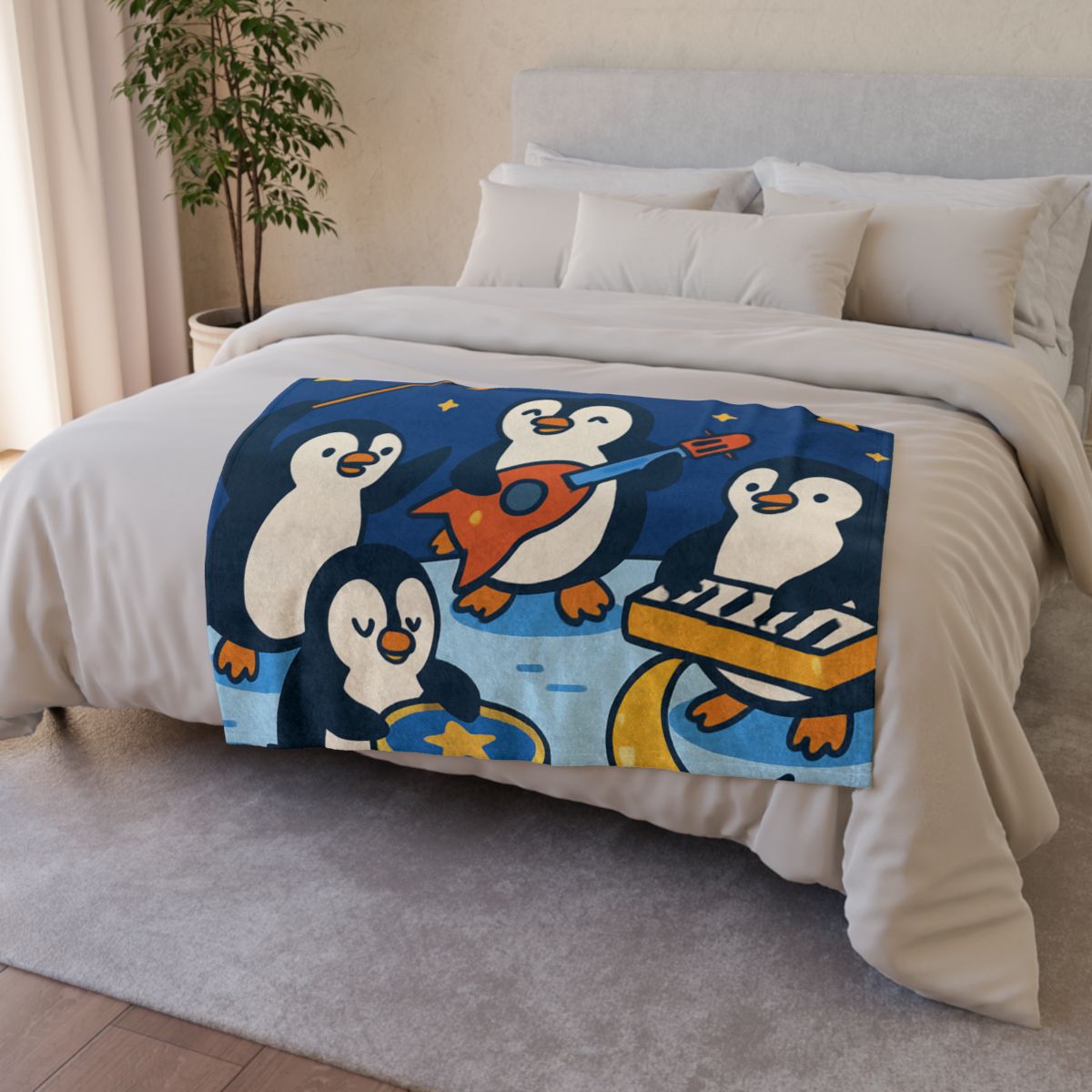 Starlight Symphony Penguin Band warm winter blankets