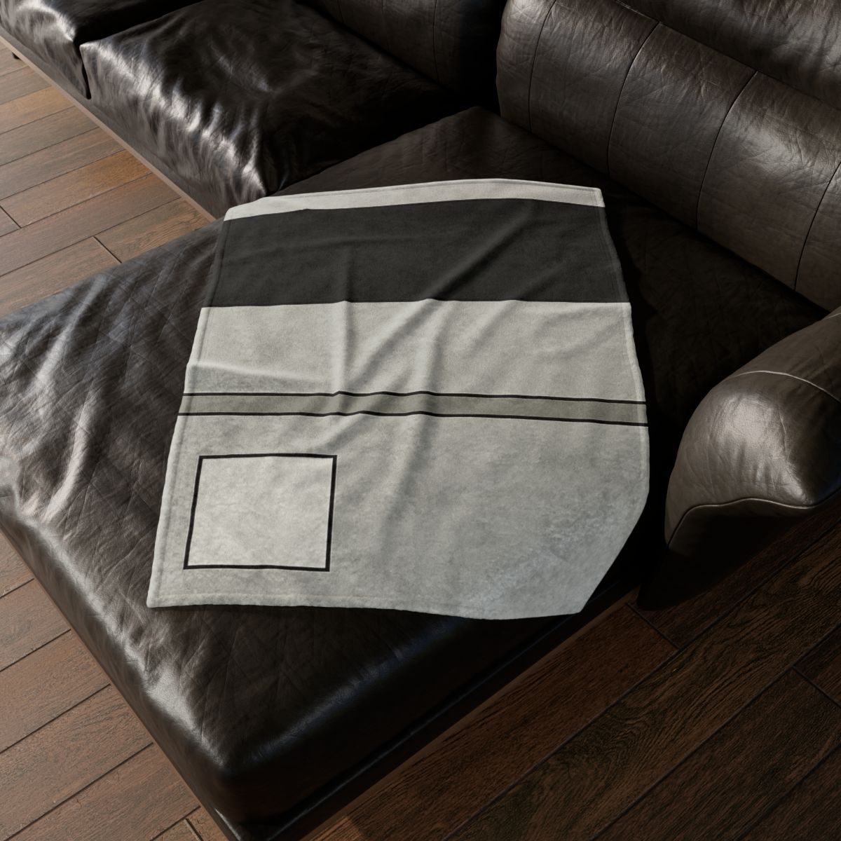 Offset Rectangle Composition soft fleece blankets