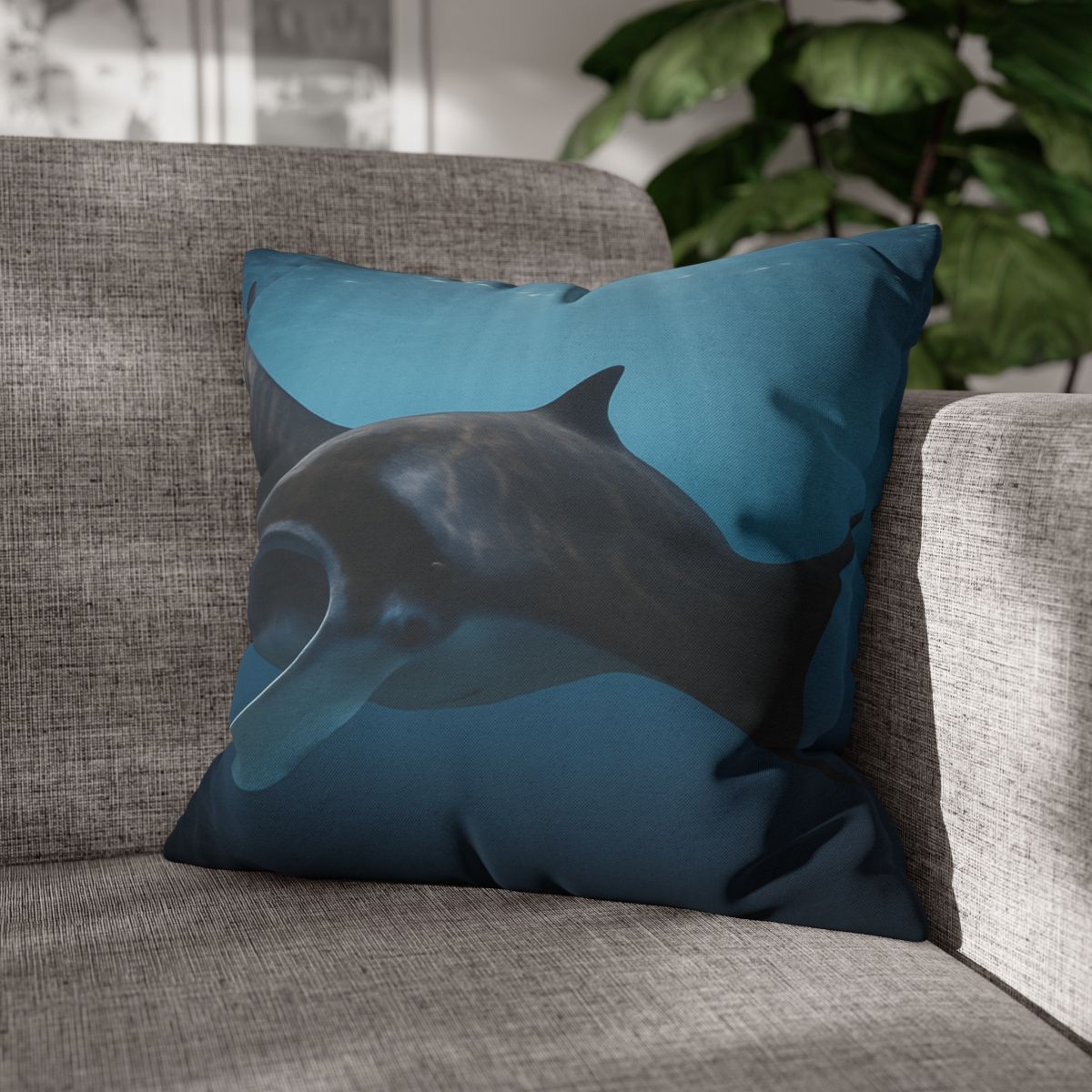 Sunlit Drift Manta Ray stylish decorative pillowcases