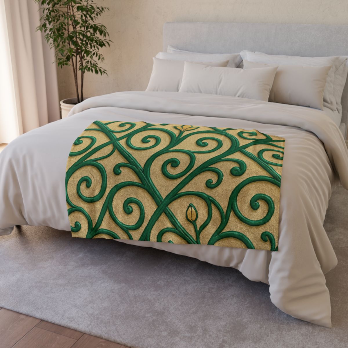Vine Curl Lattice personalized cozy blankets