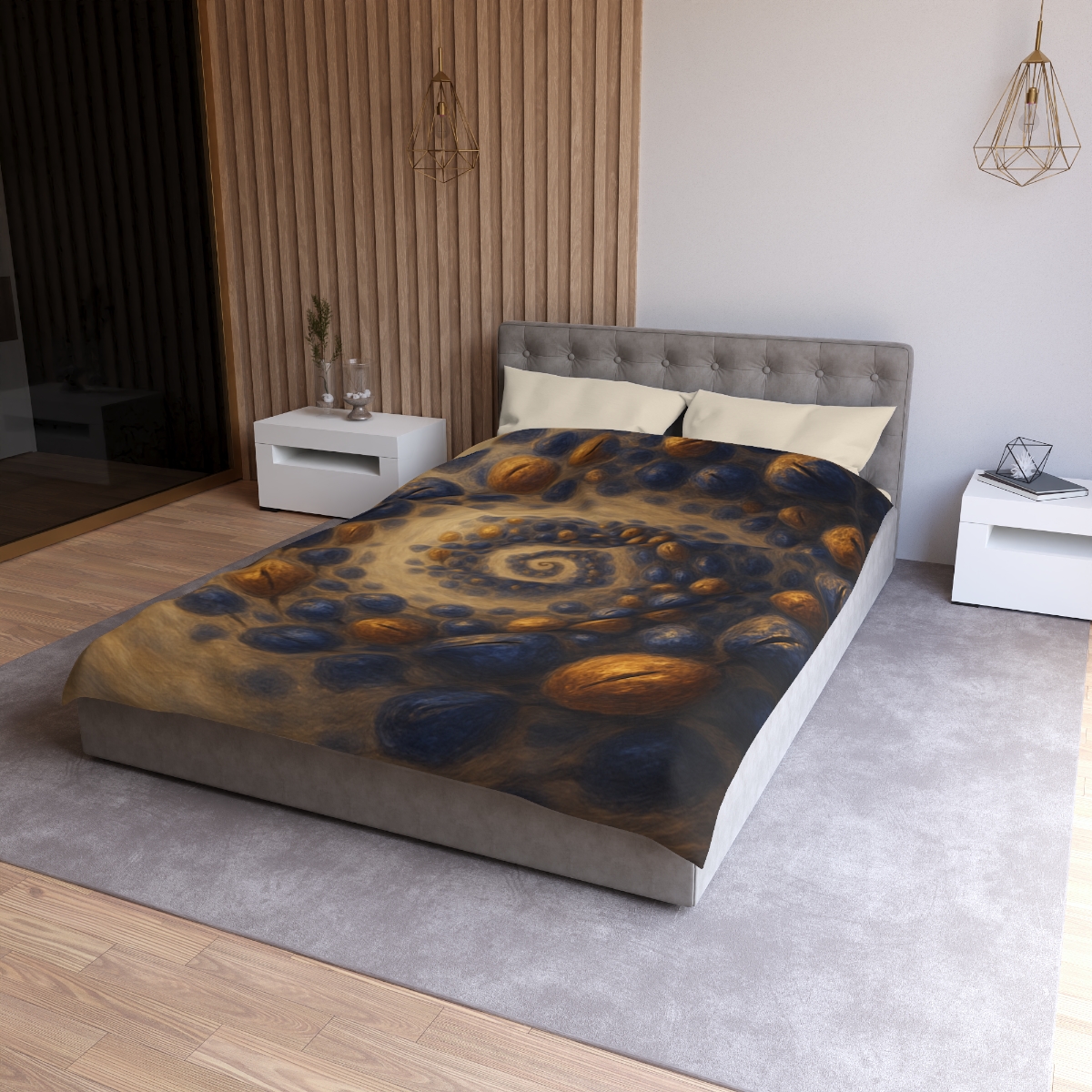 Spiral Seed Cluster personalized bedding duvets