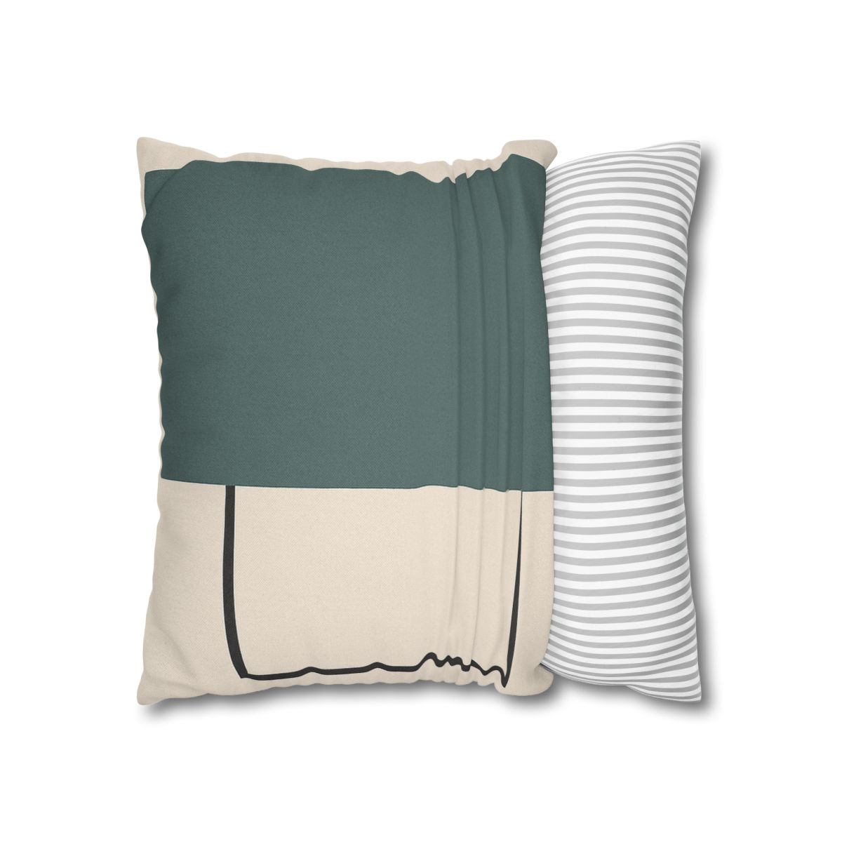 Offset Rectangle Pause personalized pillow covers