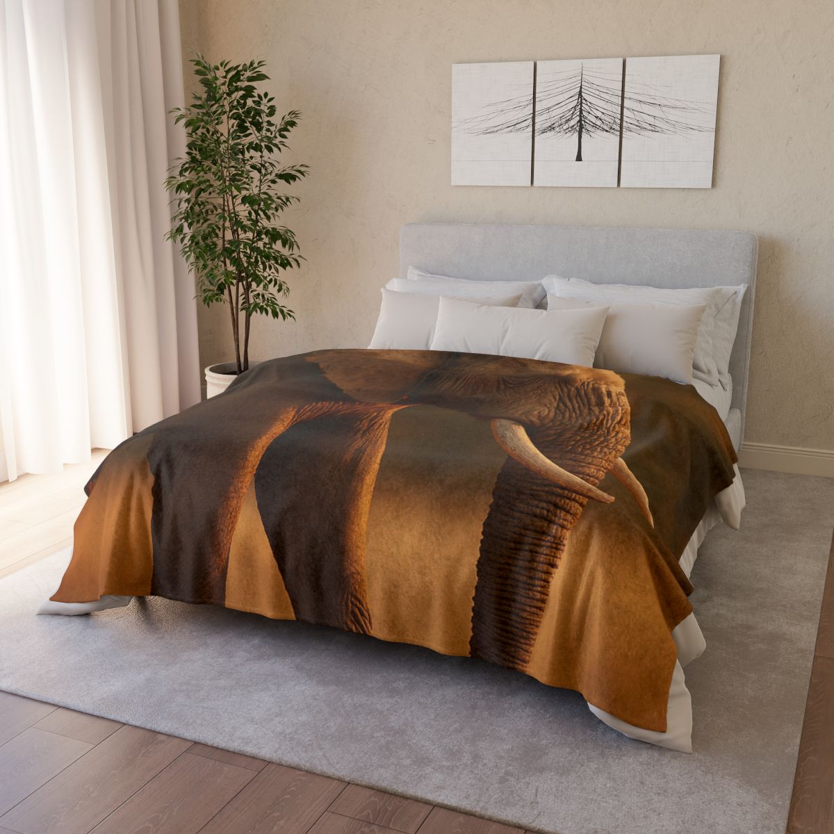 Savannah Sentinel Elephant decorative home blankets