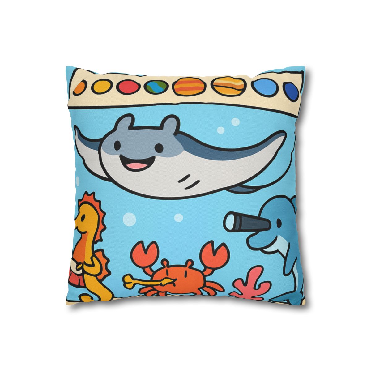 Rainbow Reef Planet Parade custom pillow cases