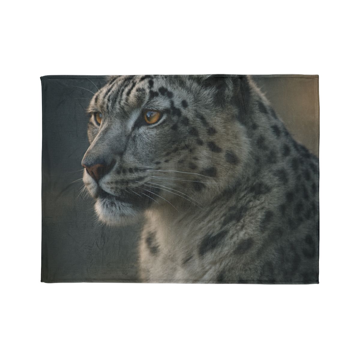 Silent Ember Snow Leopard stylish throw blankets