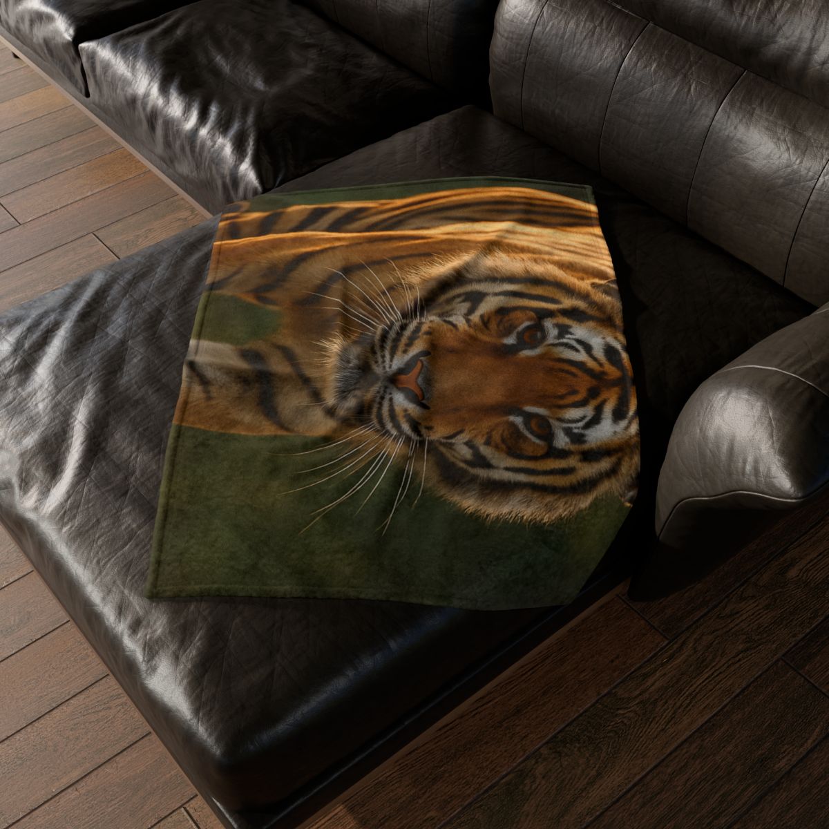 Forest Stalker Bengal Tiger soft fleece blankets