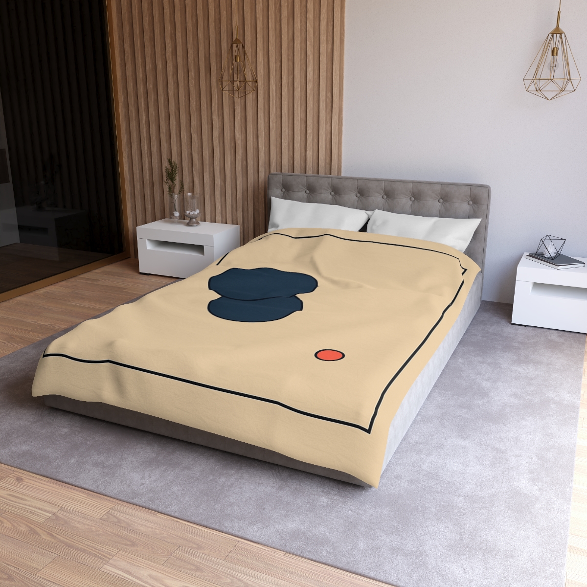 Offset Frame With Two Quiet Discs unique patterned duvets