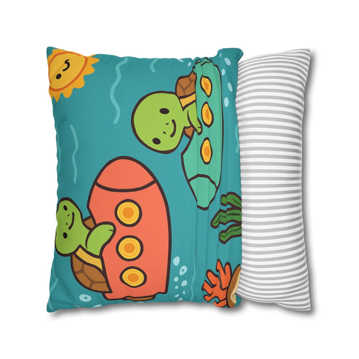 Rainbow Reef Rocket Race trendy patterned pillow cases