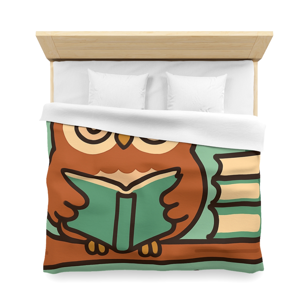 Forest Library Owl designer printed duvets