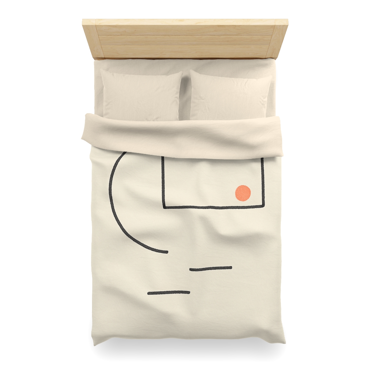 Offset Frame With Leaning Arc personalized bedding duvets