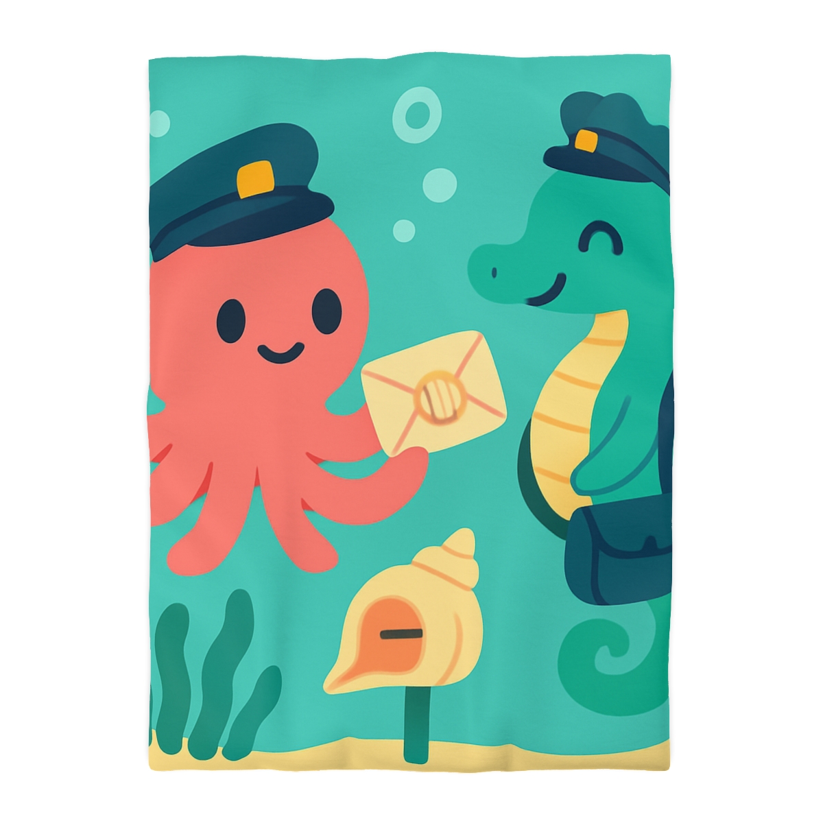 Glow Reef Post Office For Seahorse Mail personalized bedding duvets