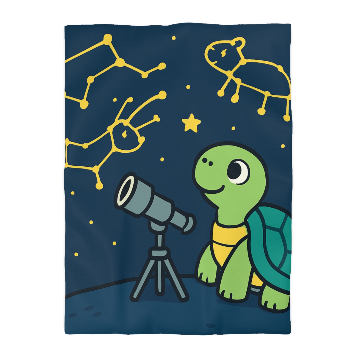 Stargazing Space Turtle stylish duvet covers