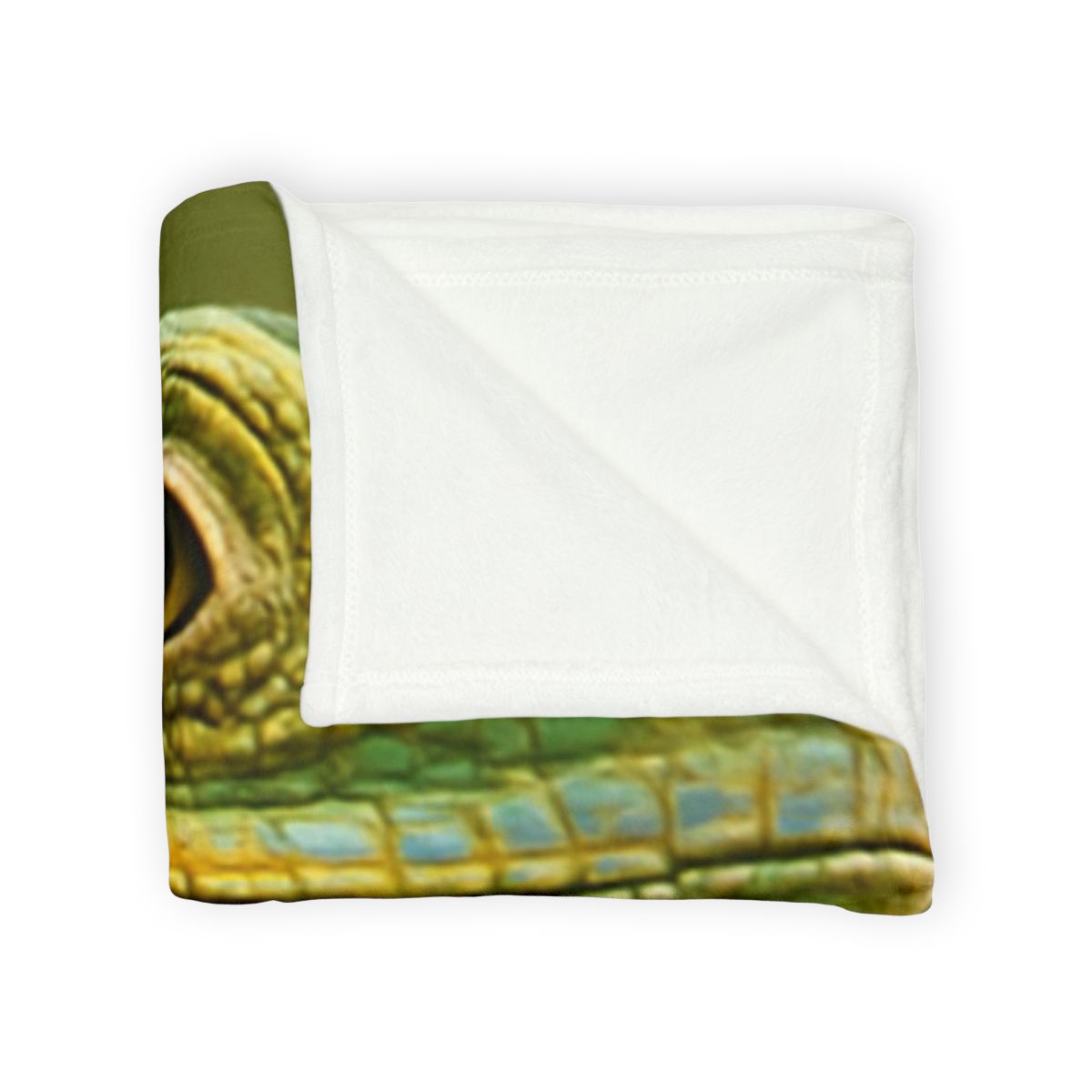 Emerald Drift Green Iguana soft fleece blankets