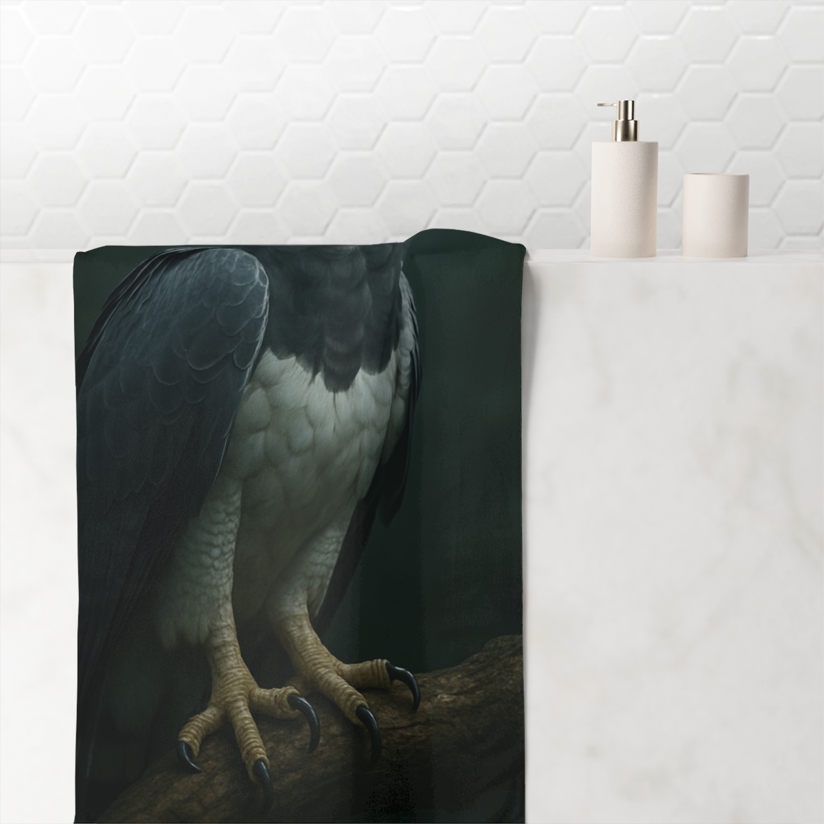 Storm Crown Harpy Eagle unique gift towels