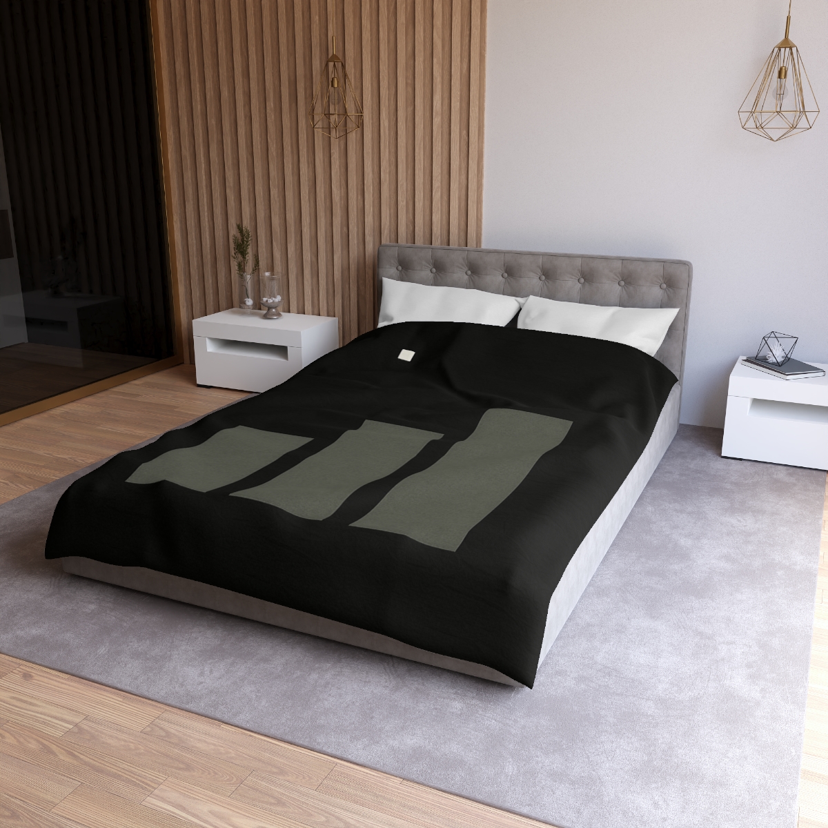 Stepped Bars Under Distant Star soft comforter duvets