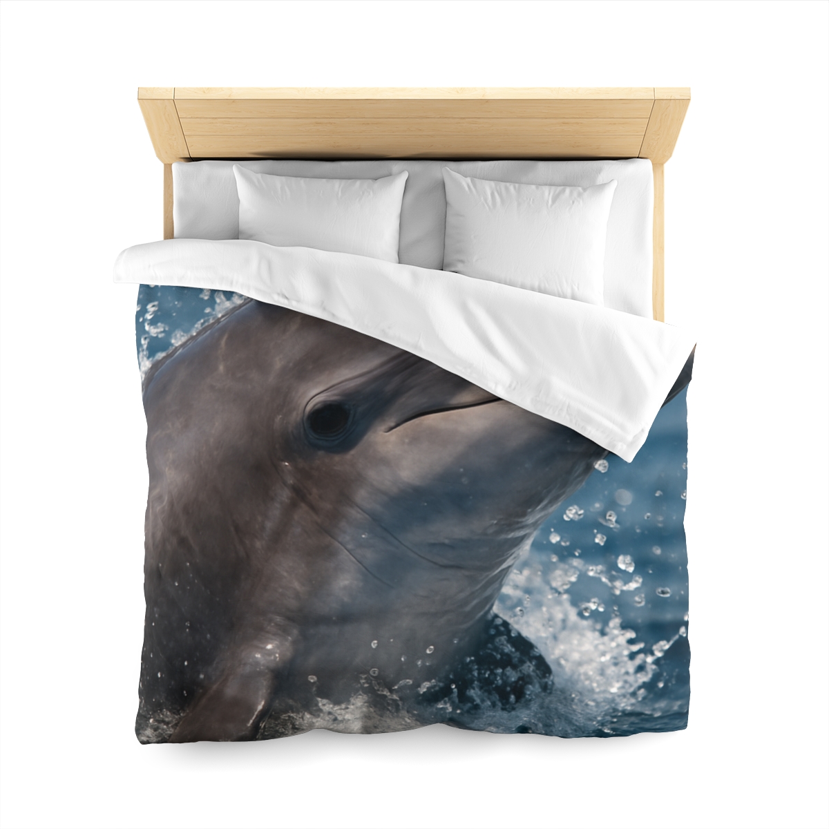 Mirrorflash Common Bottlenose Dolphin designer printed duvets