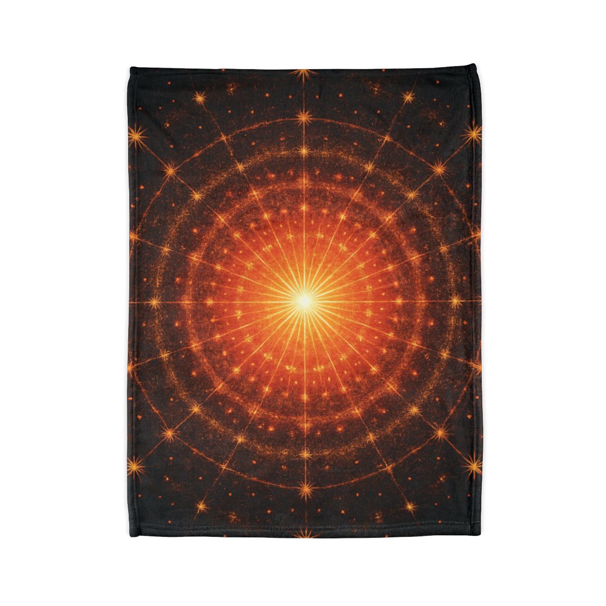 Photon Burst Mandala designer printed blankets