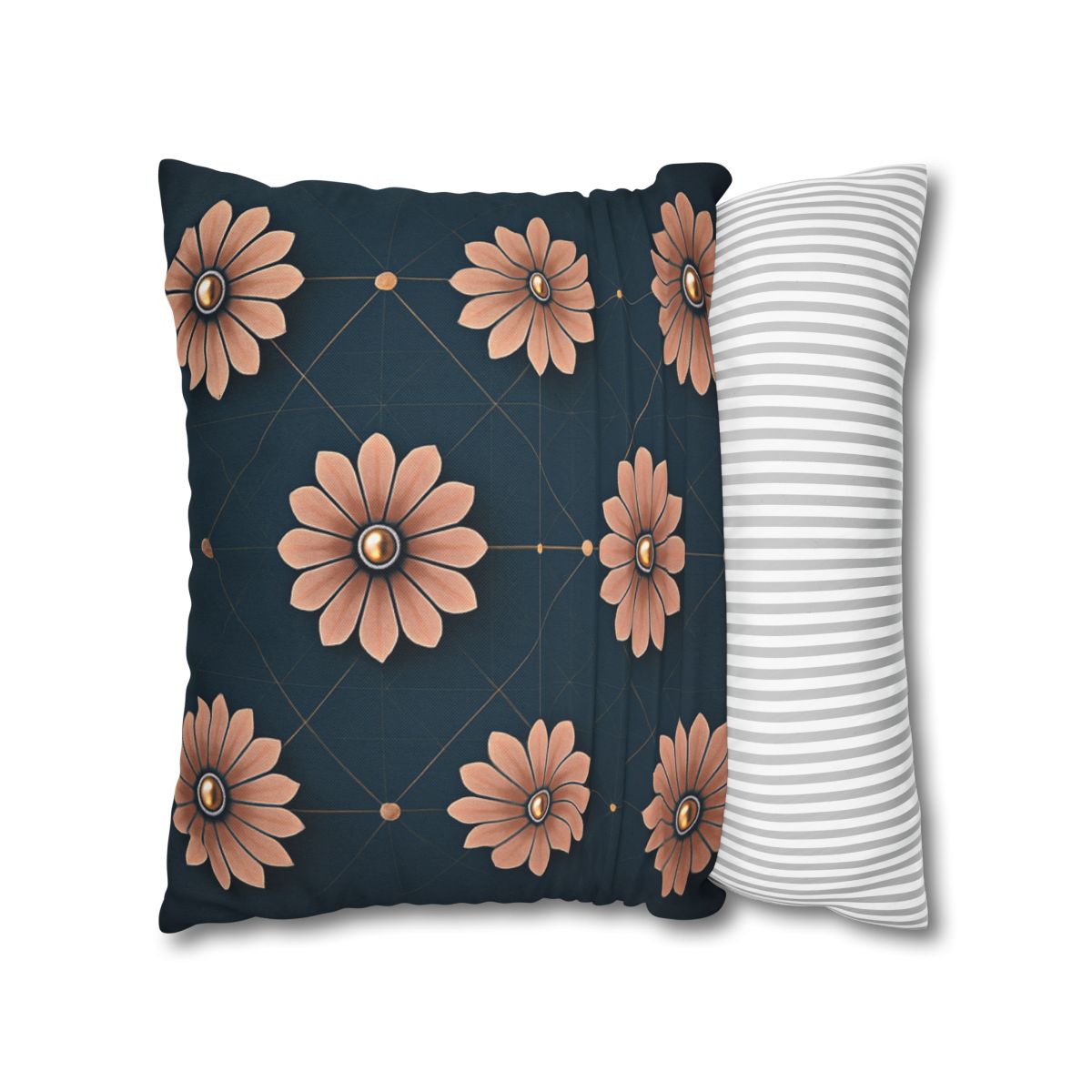 Blossom Orbit Grid designer print pillow cases