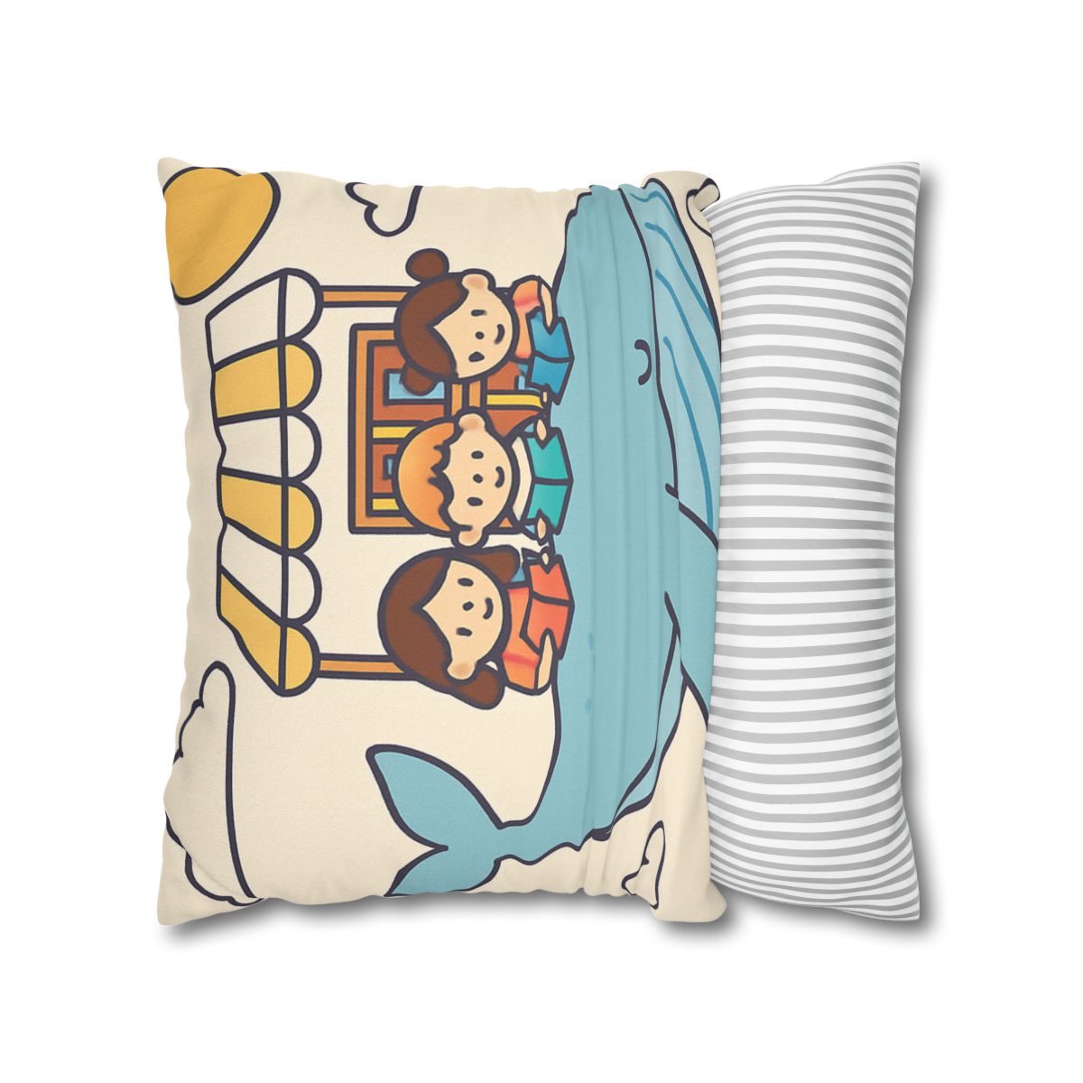 Sky Library On A Flying Whale personalized pillow covers