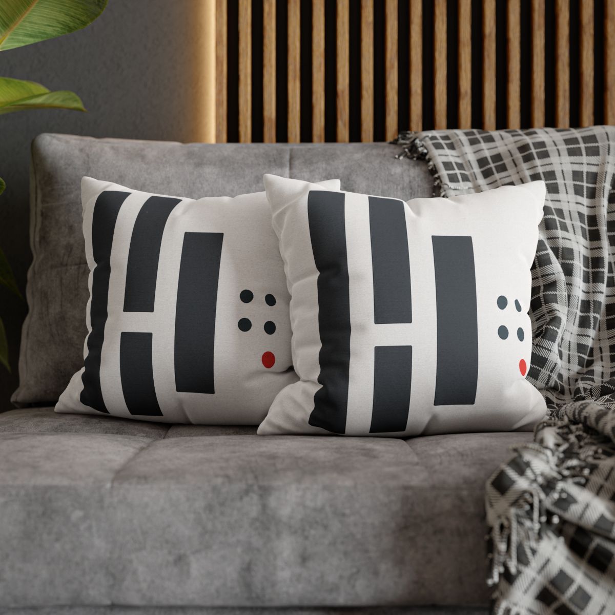 Stepped Columns With Missing Cell Grid trendy patterned pillow cases