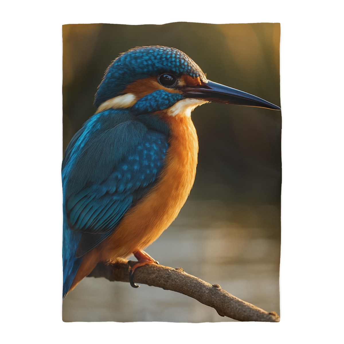 Azure Gaze Common Kingfisher designer printed duvets