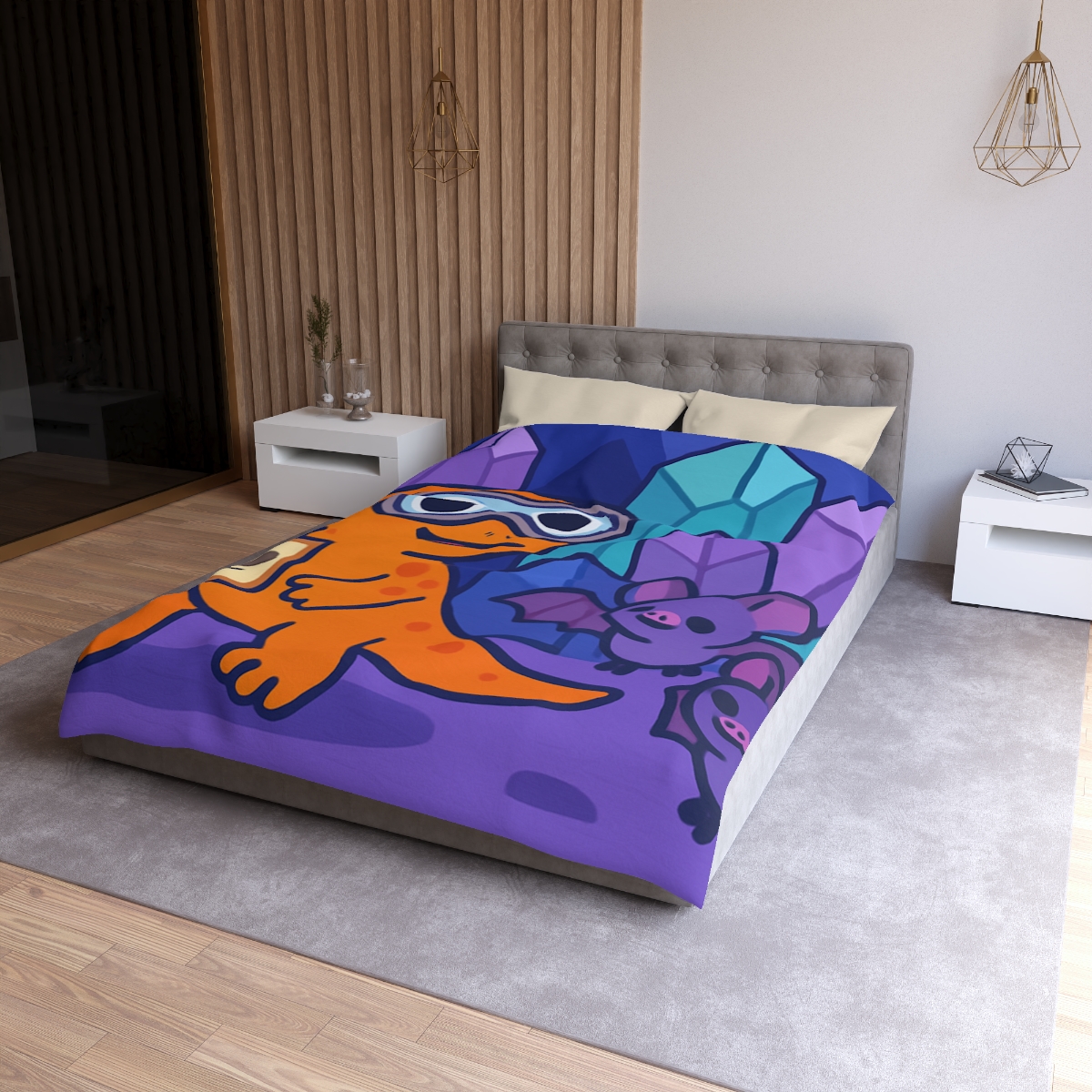 Crystal Cavern Salamander Science Team trendy bedroom duvets