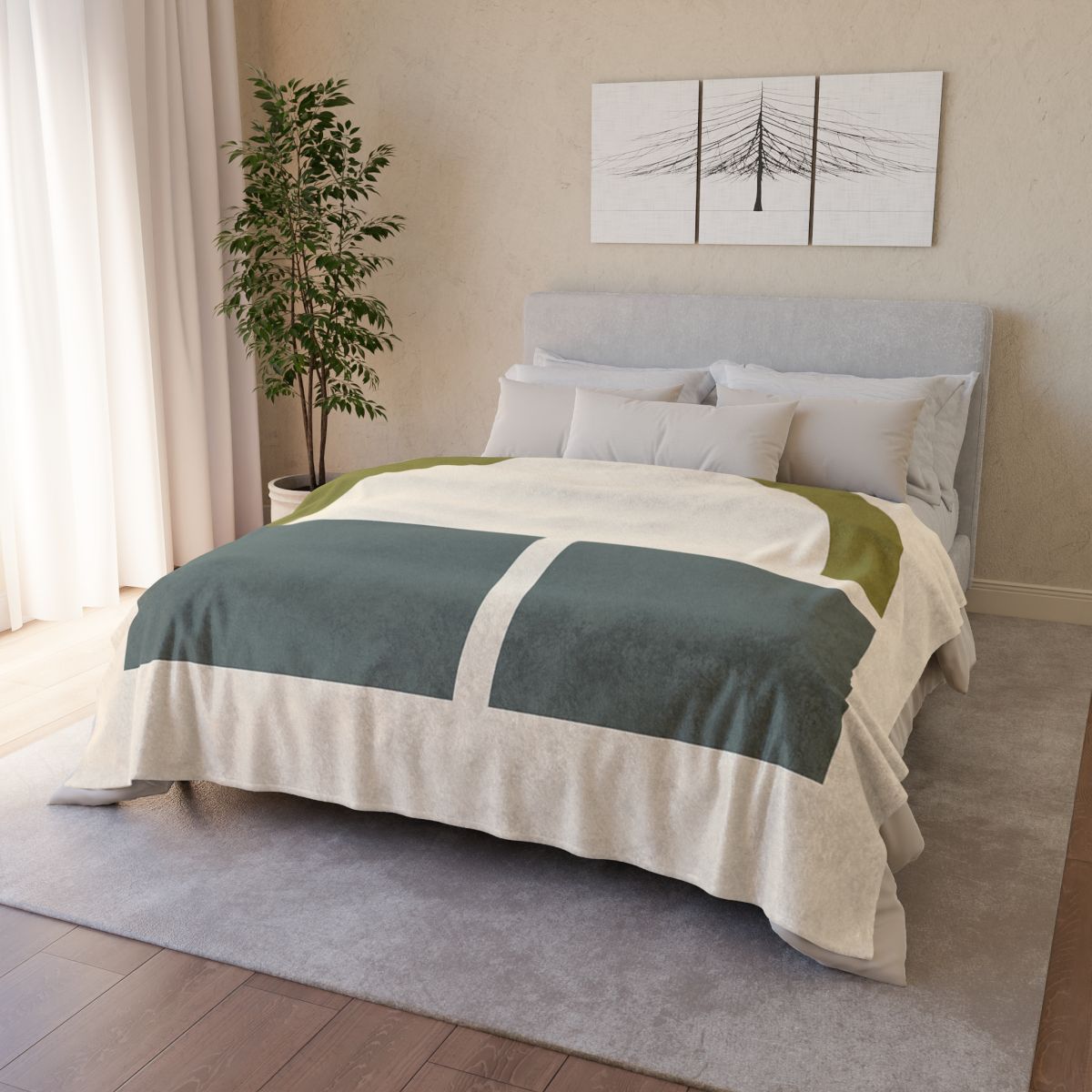 Partial Arc Over Twin Blocks trendy patterned blankets