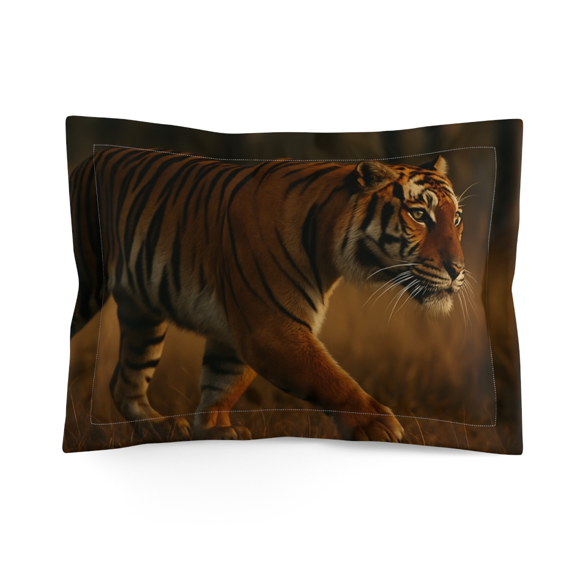 Forest Stalker Bengal Tiger stylish throw pillows