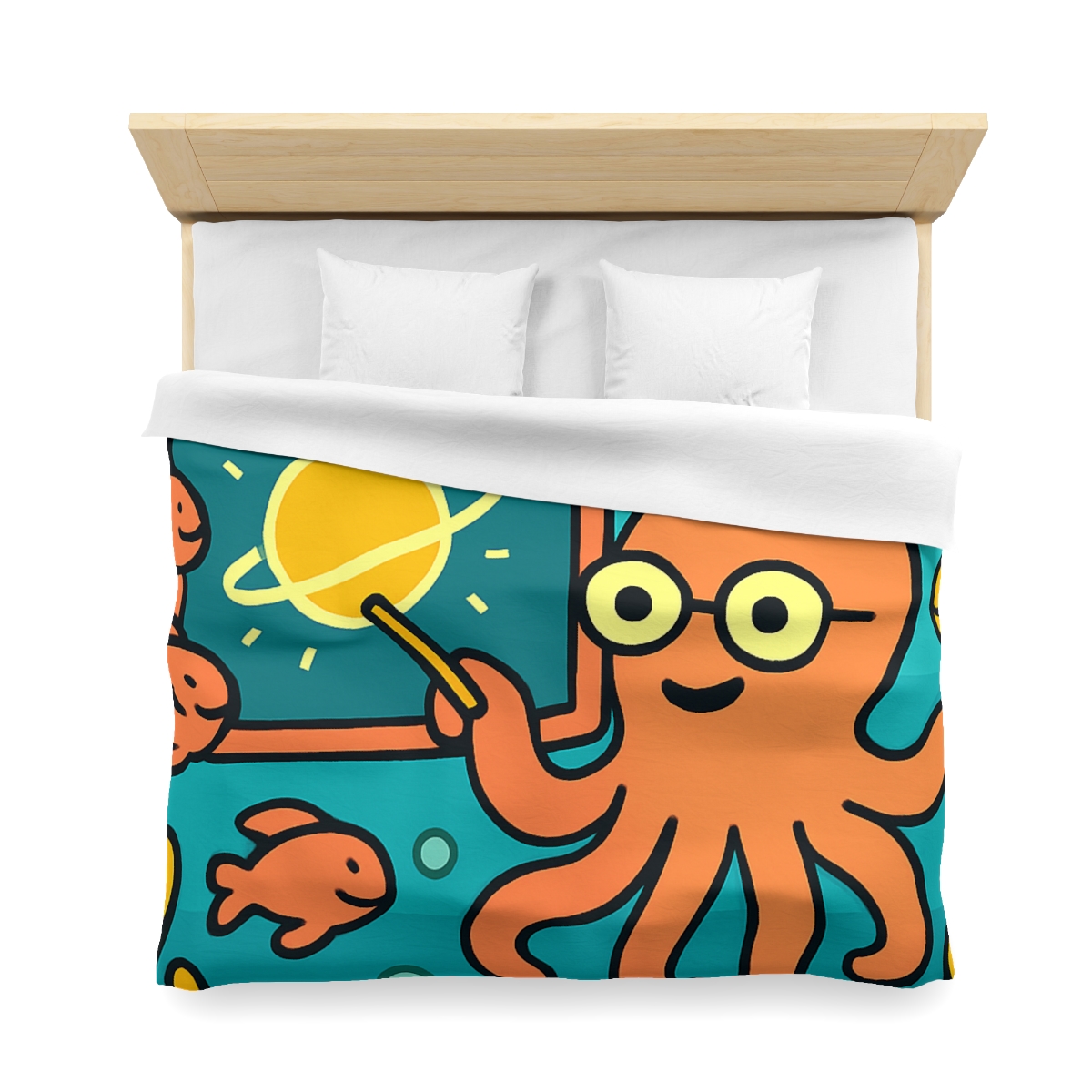 Cosmic Coral Reef Classroom custom duvets