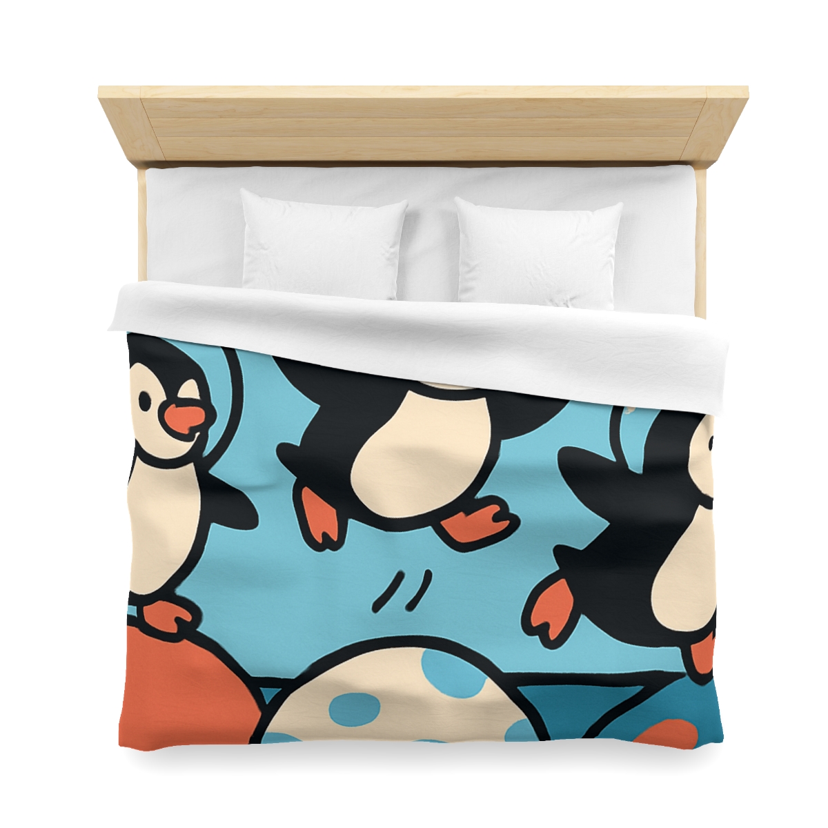 Planet Hopper Penguins personalized bedding duvets