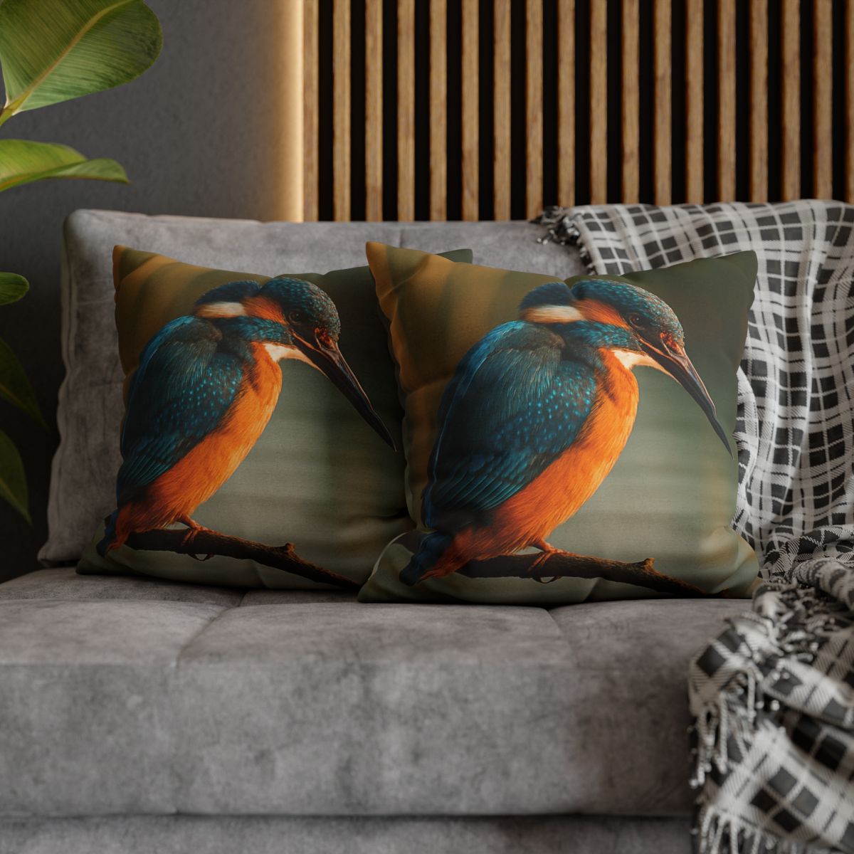 Aurora Splash Common Kingfisher comfortable bedding pillow covers