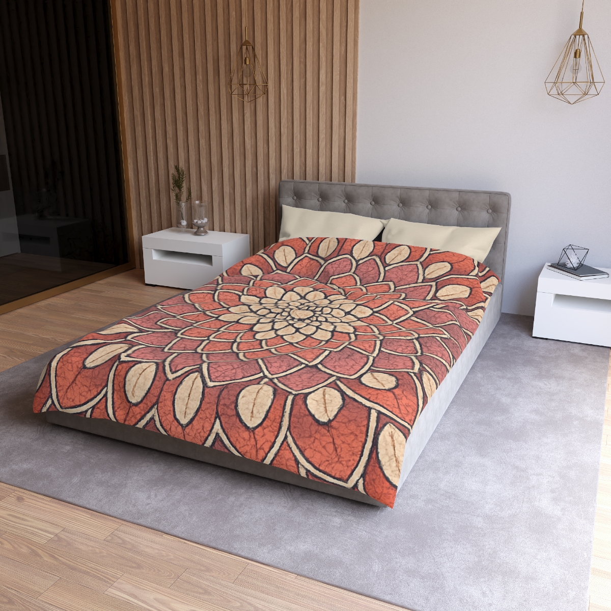 Bud Mosaic Fractal Bloom trendy bedroom duvets