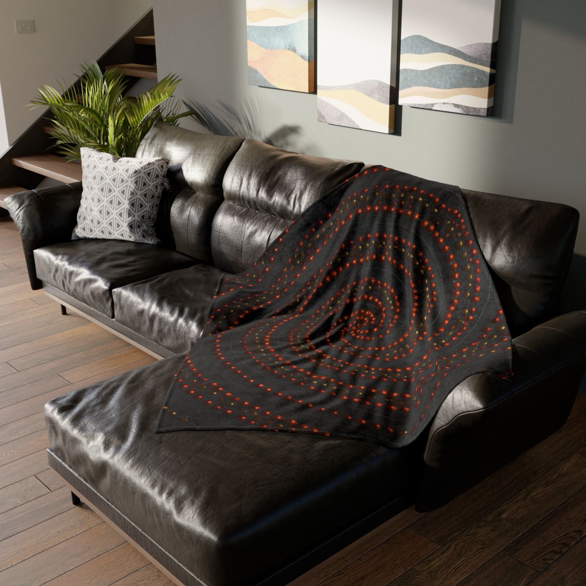 Spiral Seed Orbit personalized cozy blankets