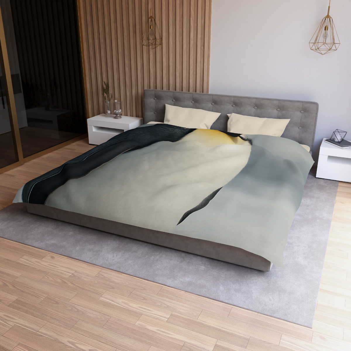 Moonlit Vigil Emperor Penguin custom duvets