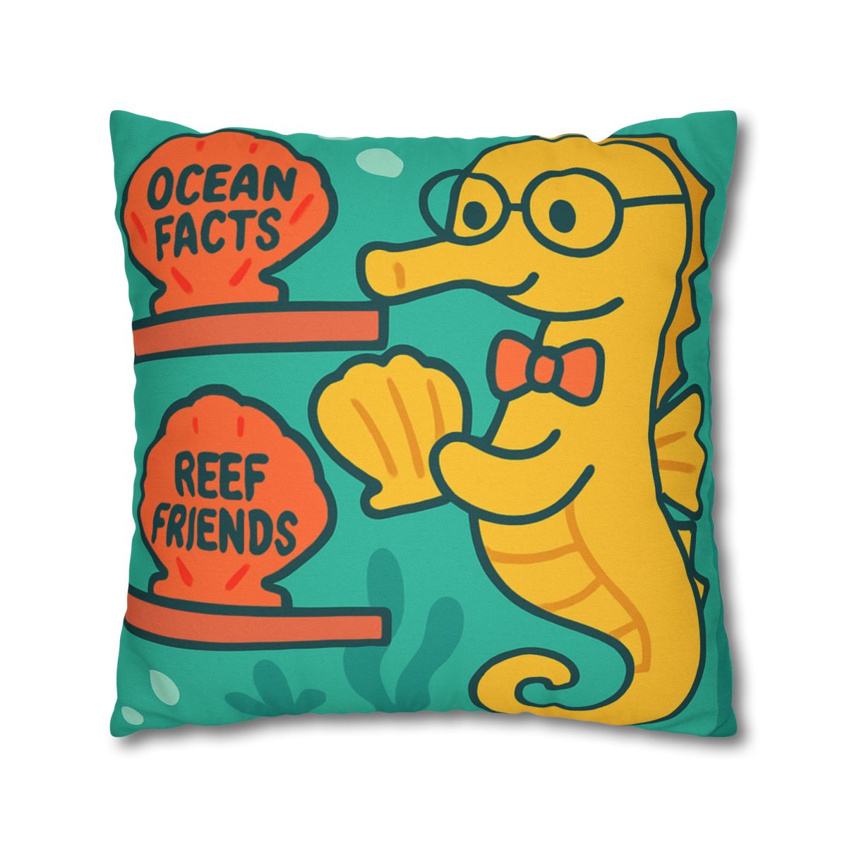 Underwater Library Of The Seahorse Librarian stylish decorative pillowcases
