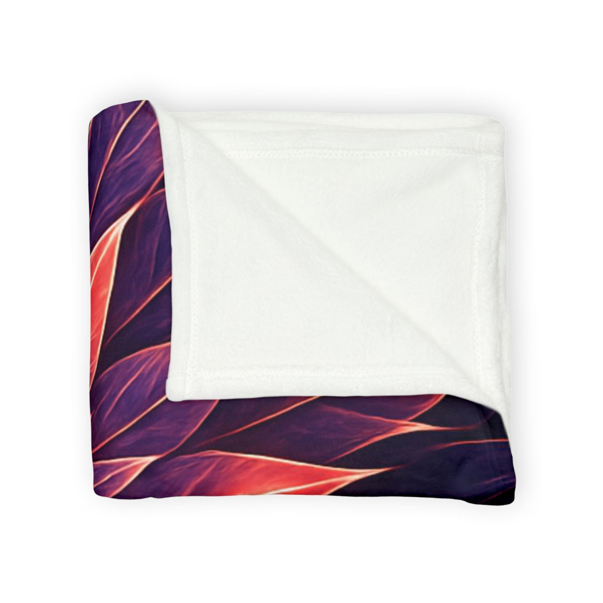 Cosmic Bloom Fractal soft fleece blankets