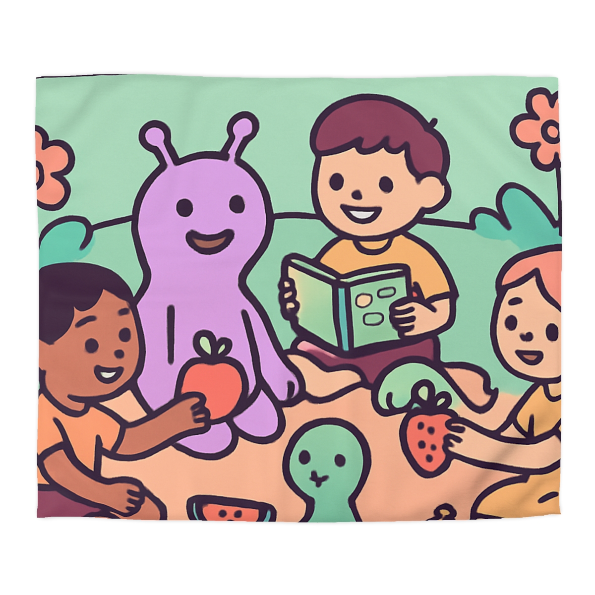 Galactic Garden Picnic trendy bedroom duvets