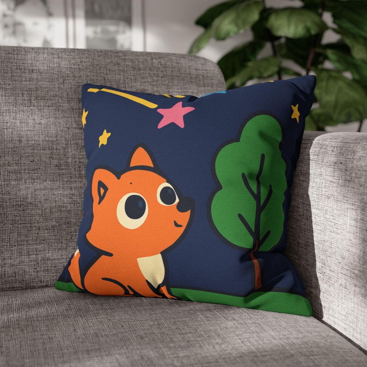 Cosmic Forest Fox And The Shooting Stars unique gift pillow cases