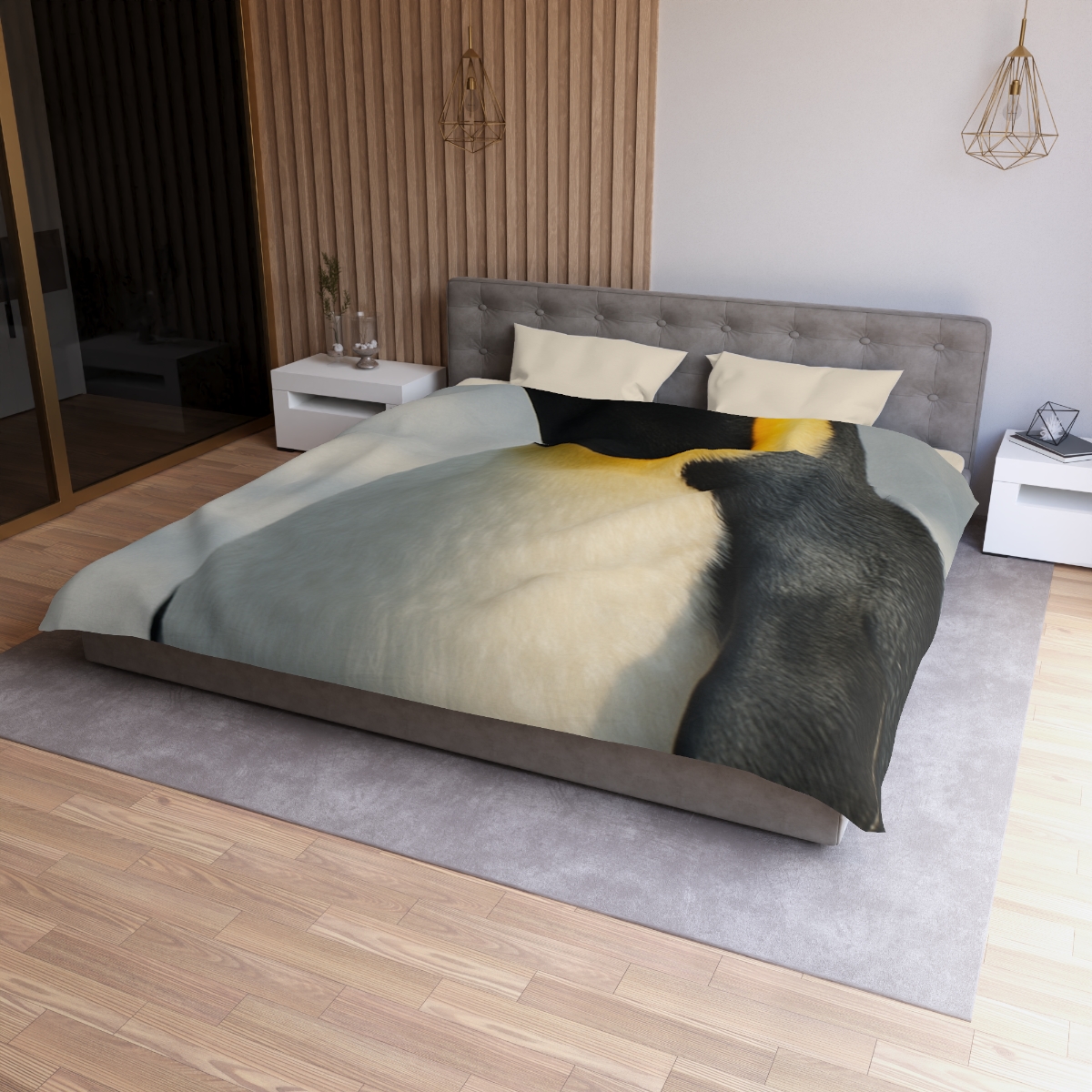 Aurora Drift Emperor Penguin stylish duvet covers